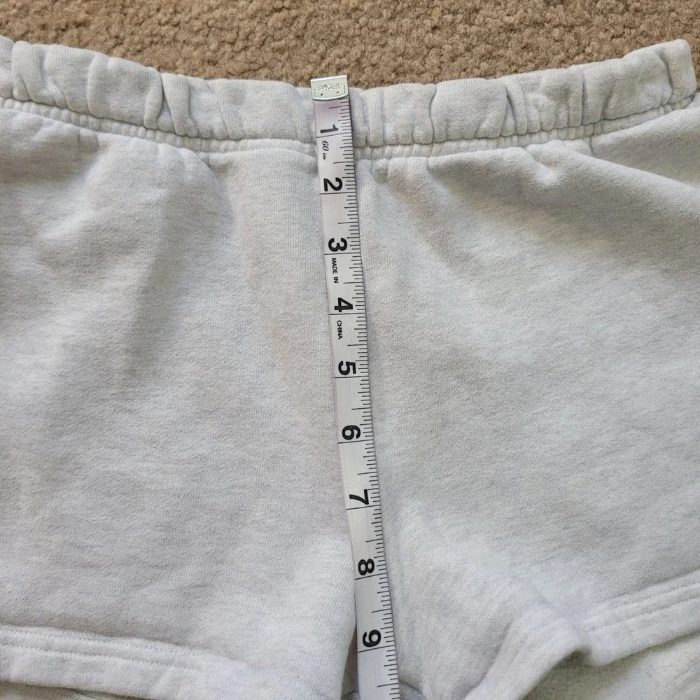 Tna Women XS Cozy Fleece Perfect Sweat Shorts Heather Grey Elastic Waist Relaxed